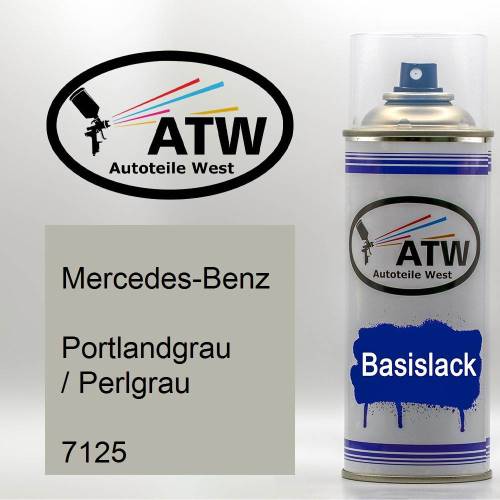 Mercedes-Benz, Portlandgrau / Perlgrau, 7125: 400ml Sprühdose, von ATW Autoteile West.